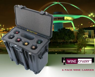 6 Pack Wine Carrier with wheels